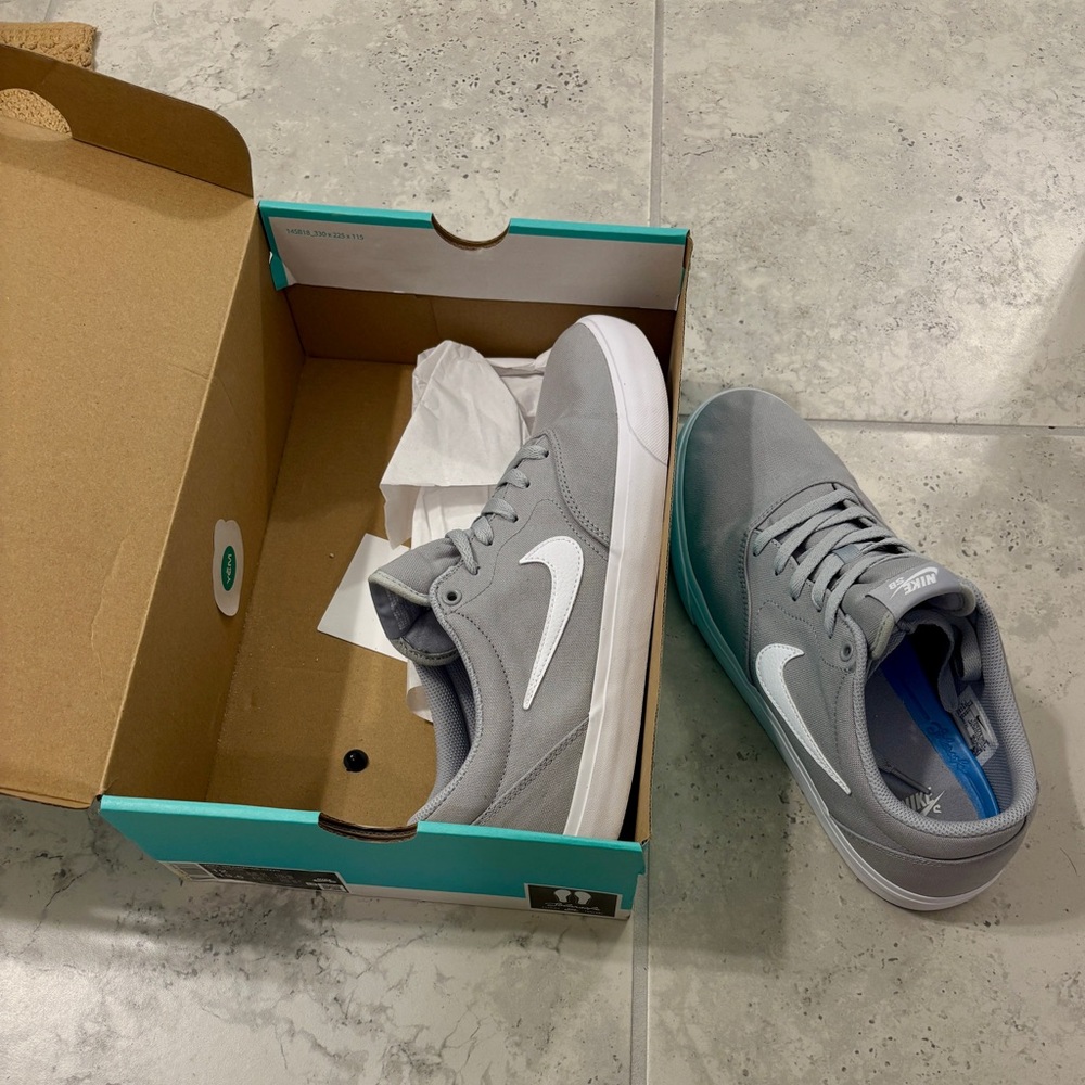 Nike Grey/White Skate Shoe